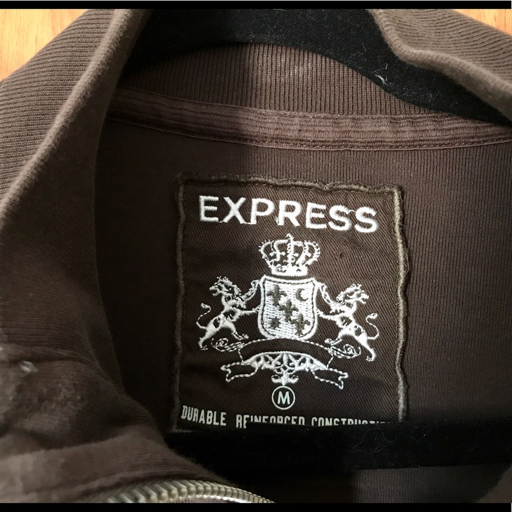 Express Military Style Zip Front Jacket - Picture 4 of 4